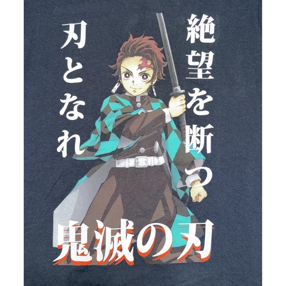 Tanjiro Kamado Graphic T-Shirt - Demon Slayer Anime Streetwear Tee Men's L - Picture 2 of 6